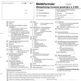 Arztmeldebogen IfSG Par. 6,8,9 LGL Bayern incl. CoV-2
