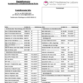 Bestellformular für Ärzte, kostenfrei